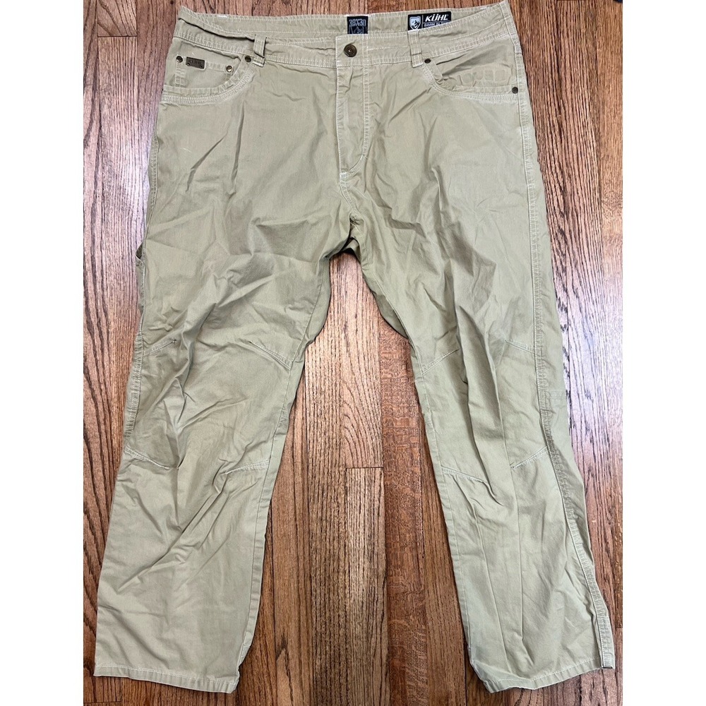 Kuhl Revolvr Pants Men's 38x30 Khaki Vintage Patina-Dye Hiking‎ Utility Work